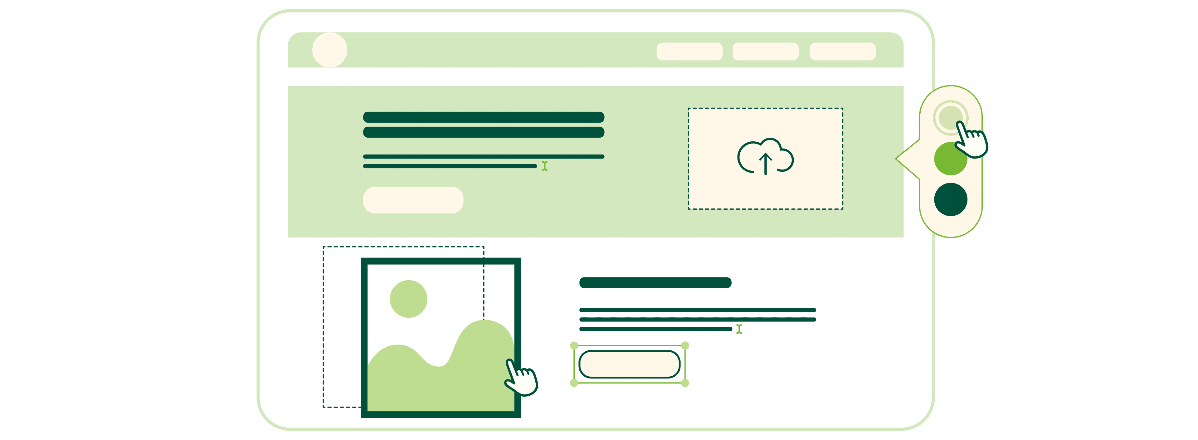 A template of a website